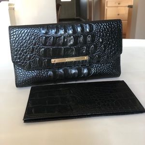 Brahmin Checkbook Wallet in black